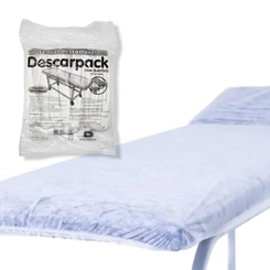 Lençol Descartável 0,90 x 2,0m 10 Unidades com Elástico Descarpack