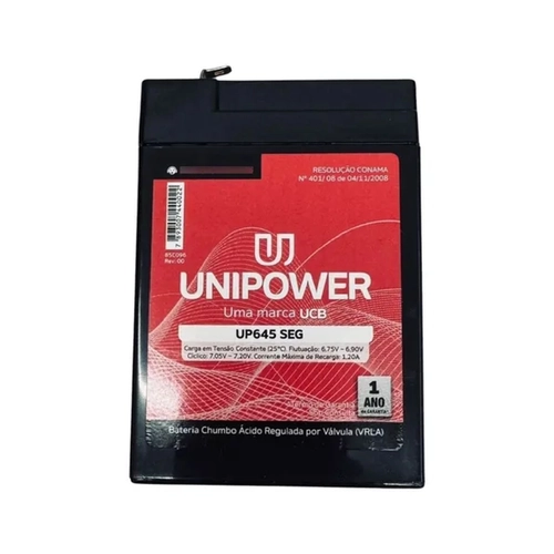 Bateria Selada 6V 4,5 Unipower