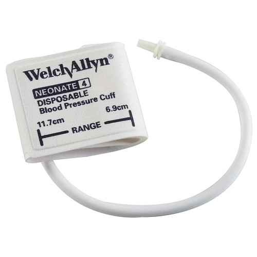 Braçadeira Neonatal Descartável Tamanho 4 com 2 Tubos Caixa com 10 Unidades Welch Allyn