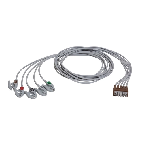 Conjunto Derivações ECG 5 Vias Garra AHA 130cm 2106389-002 GE Healthcare
